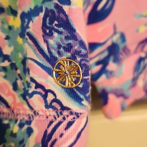 Lilly Pulitzer Luxletic Tropical Print Crewneck Pullover Size XXS - Picture 5 of 11